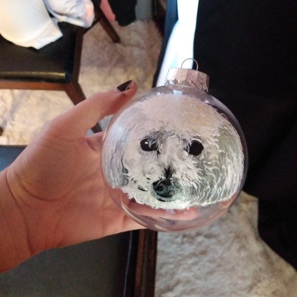 Pet portrait Christmas ornament - Picture 3 of 3